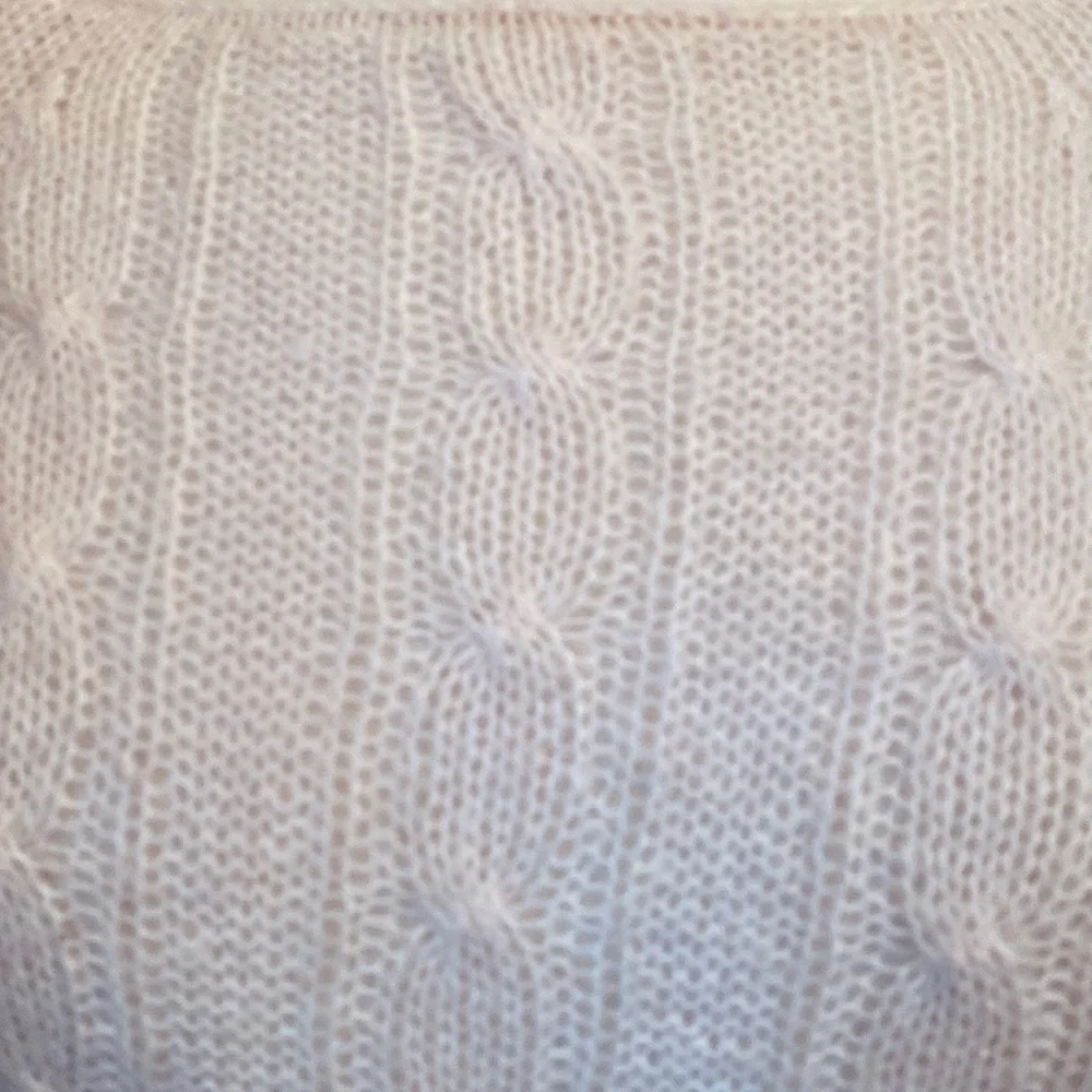 J. Crew Baby Pink SZ S Soft Girl Preppy Cottagecore Knit Mohair Wool Sweater
